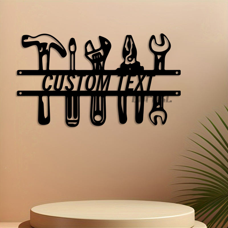 DIY Industrial Style Iron Wall - Workshop Tools And Names 评论和价格