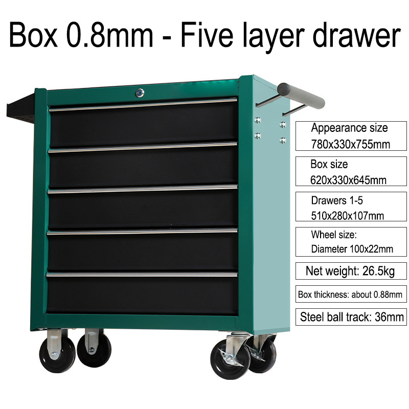 5 Drawer Storage Tool Box Trol - Workshop Tools Car 评论和价格