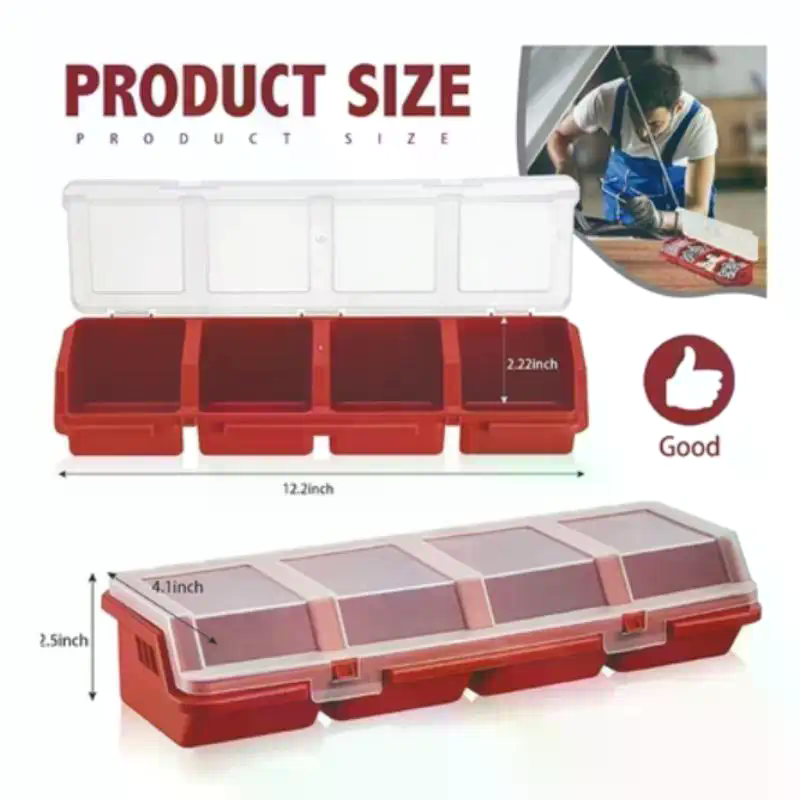 Screw Organizer Box Plastic 4  - Workshop Tools Organizer 评论和价格