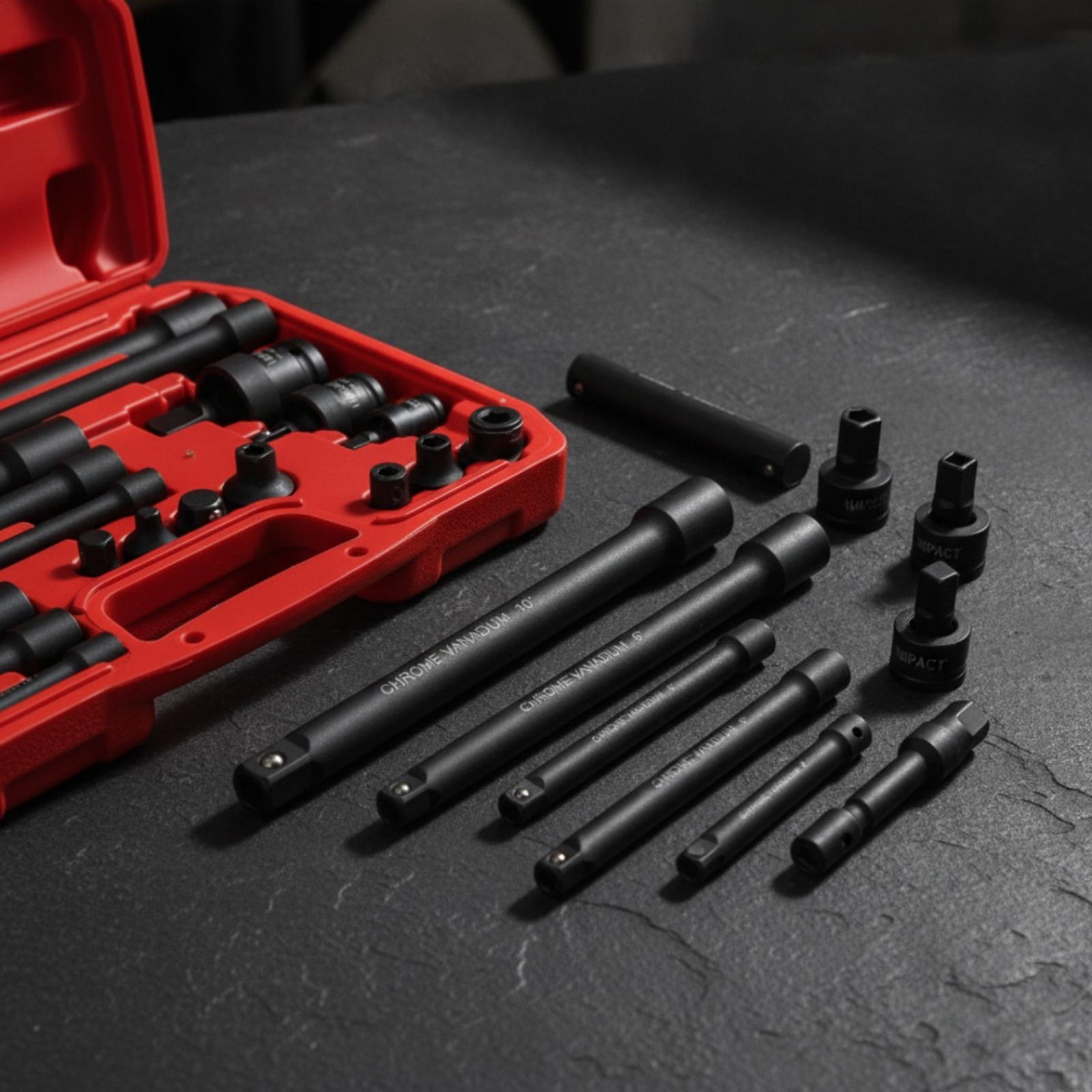 Impact Wrench Kit 18 Piece Ext - Tools For Garage 评论和价格
