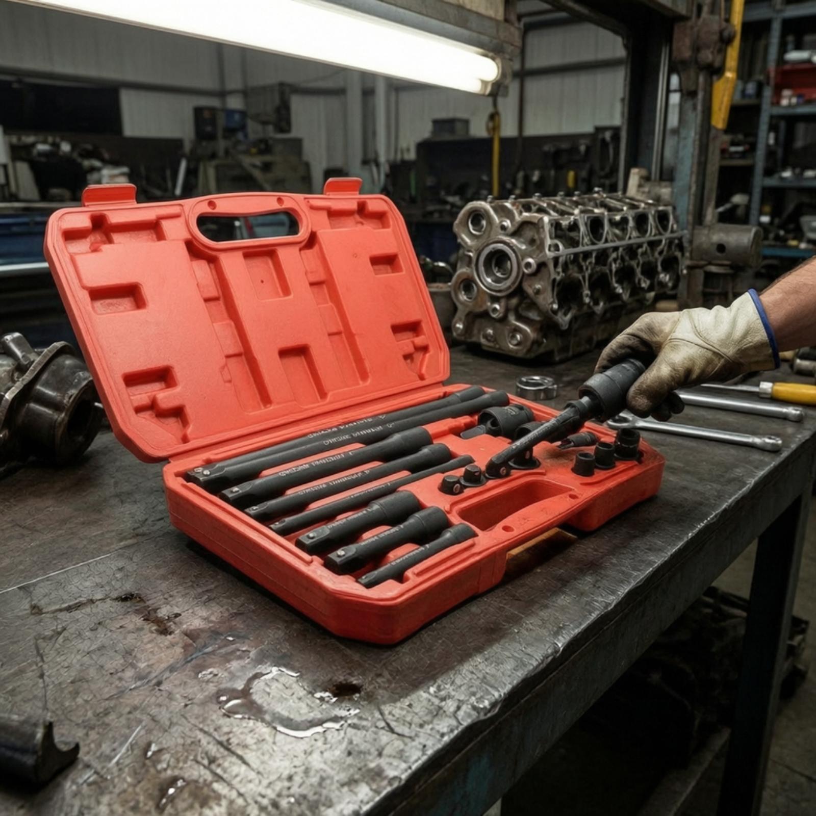 Impact Wrench Kit 18 Piece Ext - Tools For Garage 评论和价格