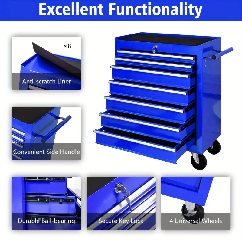 7 Drawers Blue Multifunctional - Workshop Tools Car 评论和价格