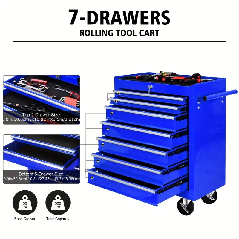 7 Drawers Blue Multifunctional - Workshop Tools Car 评论和价格