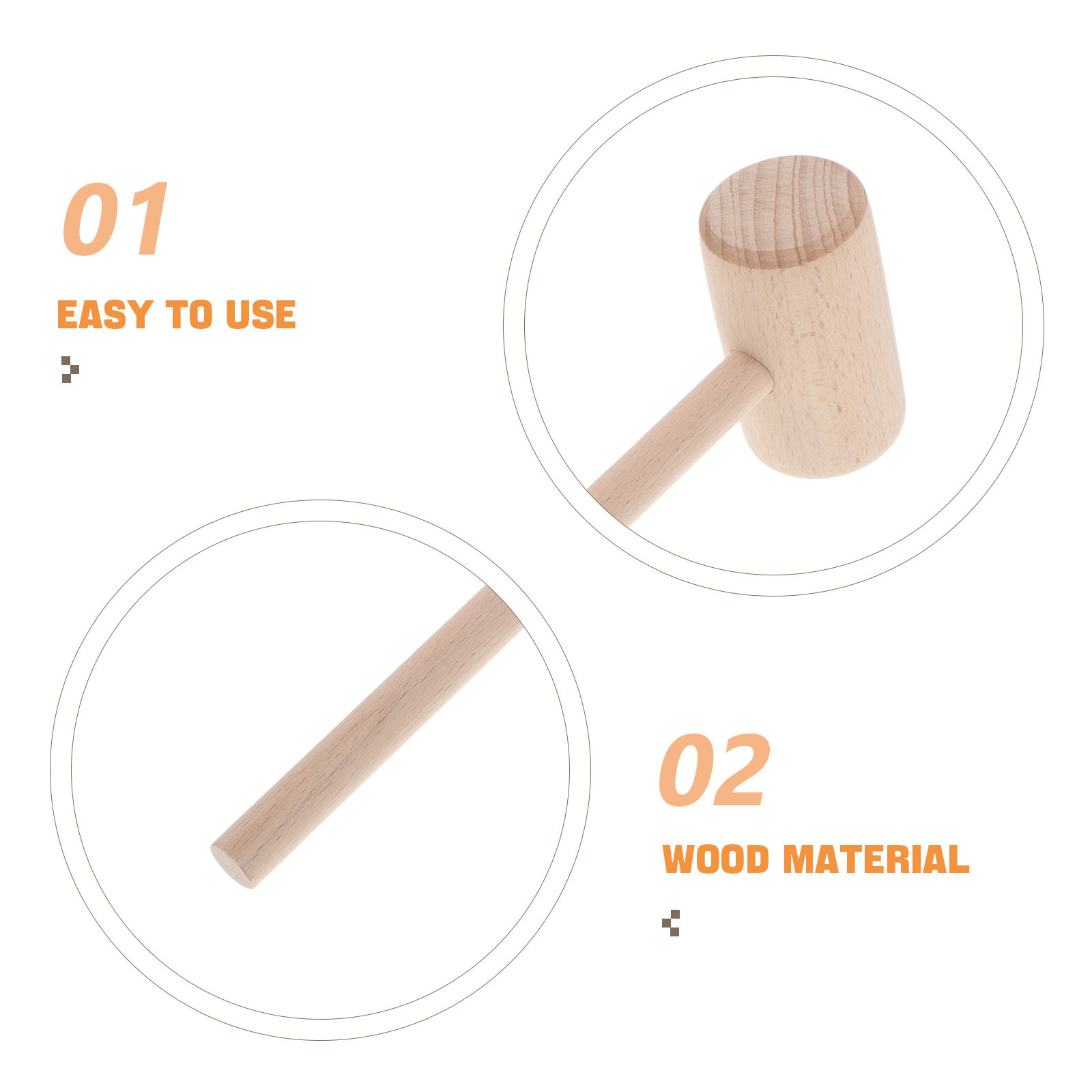 DIY Wooden Hammer for Crafts W - Mallet Wood Carving 评论和价格