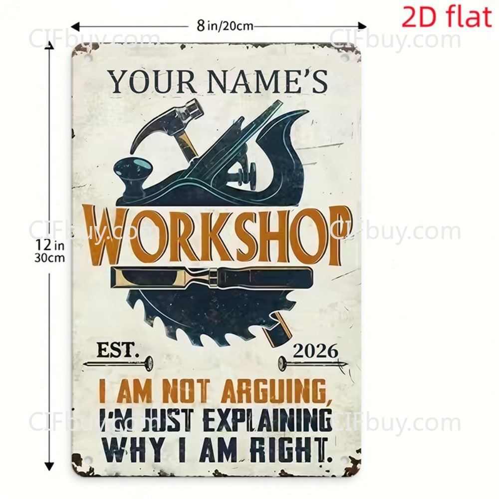 2D Flat Custom Name Workshop C - Workshop Tools And Names 评论和价格