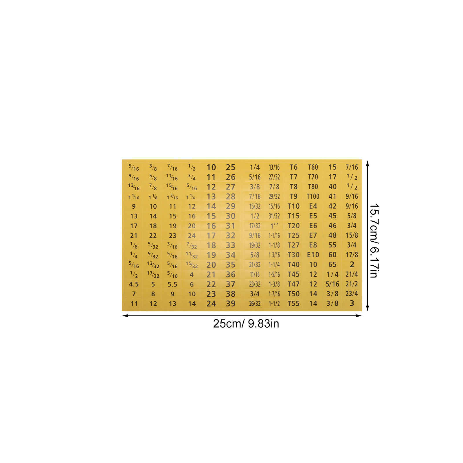 20Sheets Socket Wrench Sticker - Workshop Tools Organizer 评论和价格
